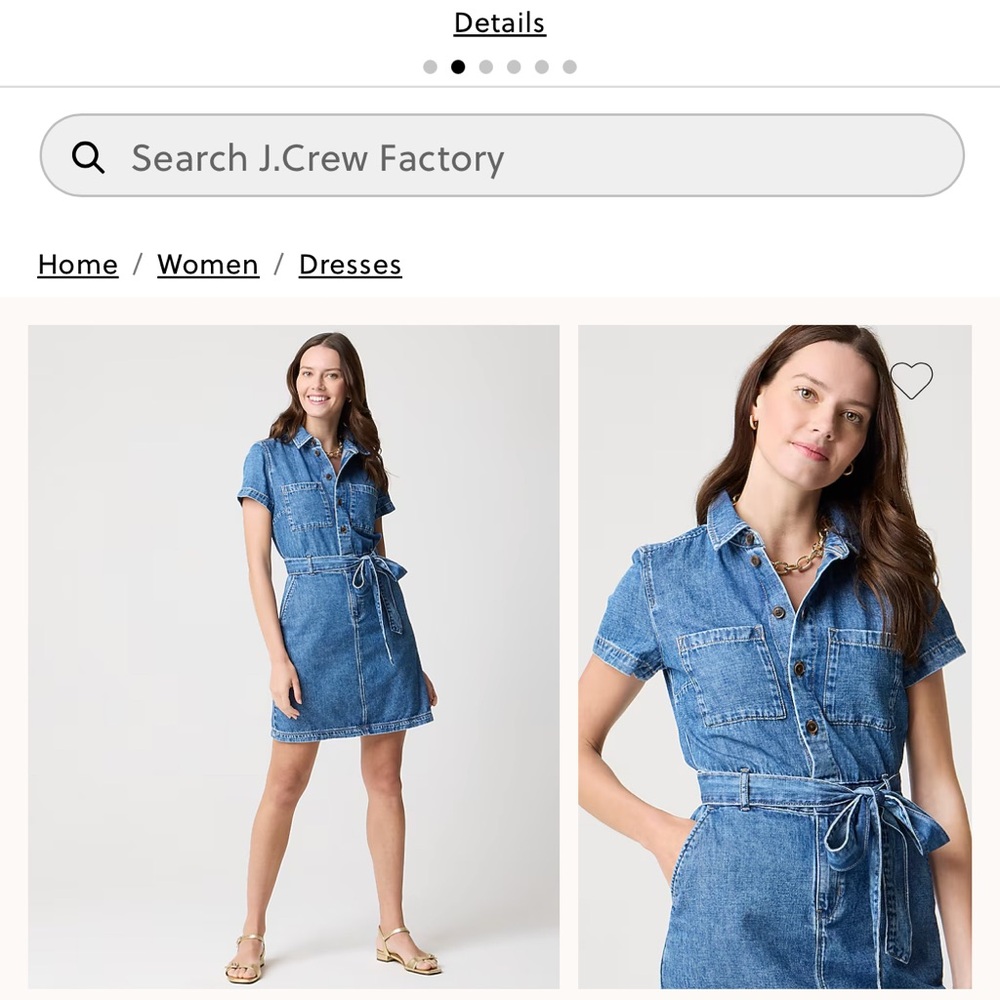 J. Crew Classic Blue Denim Dress